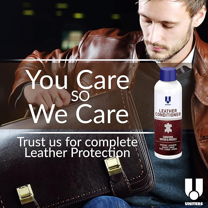 UNITERS Leather Conditioner Cream Protector – Leather Conditioner for Car Seats, Motorcycles, Furniture, Holsters, Saddle, Handbags, Apparel, Boots and Shoes - Interior Care Products 500ml 16.9 oz