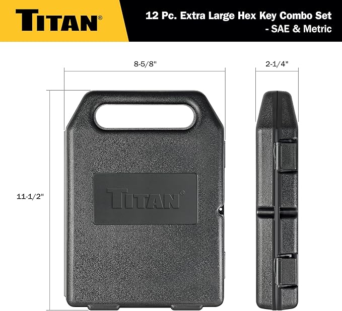 Titan 12775 12-Piece SAE and Metric Jumbo Hex Key Set