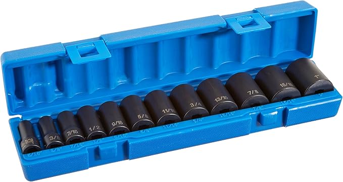 Grey Pneumatic (1213SD) 3/8" Drive 12-Piece Semi-Deep Standard Socket Set