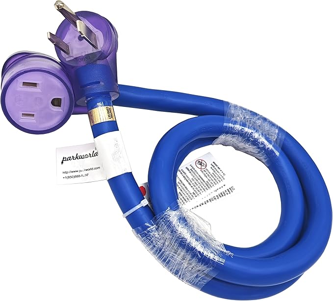 Parkworld Welder Extension Cord NEMA 6-50 Extension Cord, 6-50P to 6-50R STW 8AWG/3C for 40 Amp 250 Volt (5FT)