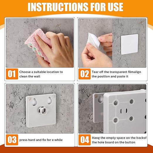 Chunful 58 Pcs Pegboard Organizer Kits Plastic Pegboard Wall Panel Mount Display Accessories Include Storage Boards Buckets and Hooks for Craft Room Garage Kitchen Office(Gray)