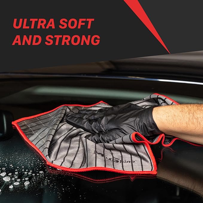 Maxshine 16" x 16" Universal Carbon Fiber Towels (360GSM) – Ultra-Durable, Premium Soft & Long-Lasting – Perfect Microfiber Towels for Car Detailing & General Cleaning