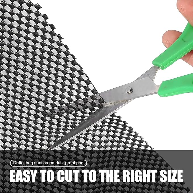 1 PC Car Roof Cargo Bag Anti-Slip Mat, 3.93 Ft x 3.28 Ft Multi-Functional Trunk Luggage PVC Anti-Scratch Protective Mat, Cuttable Foldable Storage Buffer Pad, Universal for Cars Home (Black)