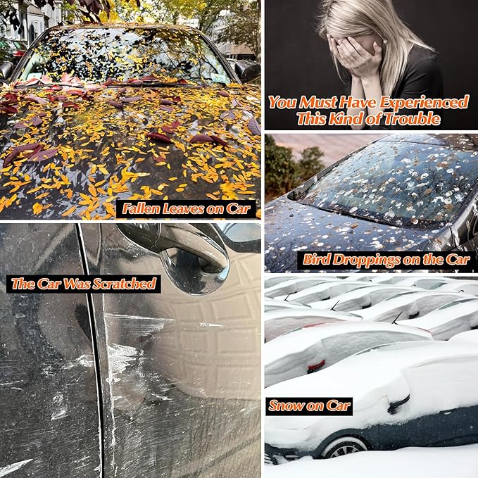 Special 16 Layers Full Car Cover Fit for Volk-swagen Beetle Bug 1960-1979, Ultra Heavy 600D Oxford Cloth, All-Weather Protection Summer Sun Exposure and Winter Snow Rain Dust UV, Black