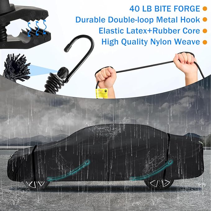 Car Cover for Toyota Corolla 2000-2025,Waterproof Car Cover Custom All Weather Full Exterior Cover Rain Sun Protector with Windproof Straps & Zippered Doors‌
