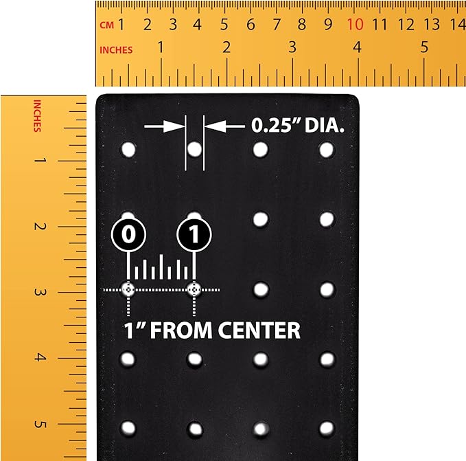 Azar Displays, 700220-BLK-2B16, Revolving Pegboard Kit, Counter Display with Locking Hooks, Jewelry Organizer for Trade Shows, Rotating, 16 Pack of 2 inch Hooks Included, Black, 4” x 12”