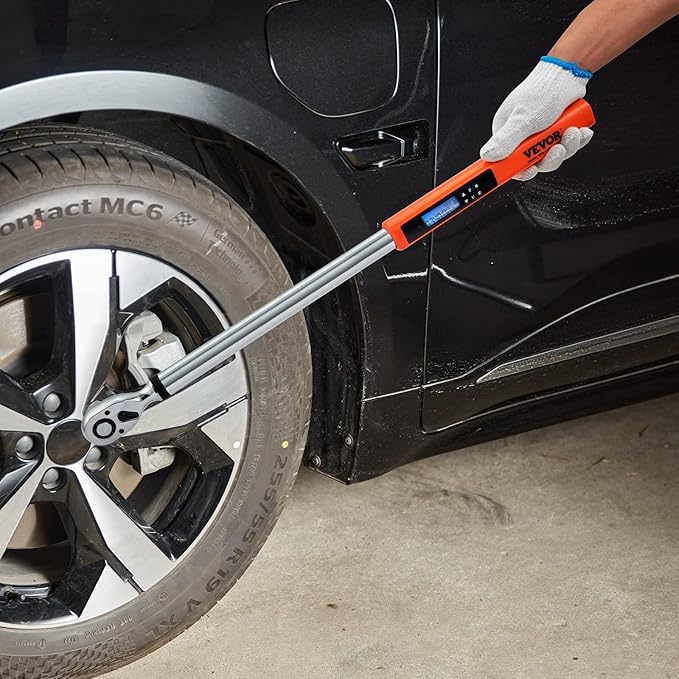 VEVOR Digital Torque Wrench 1/2" Drive(25-250ft.lb/34-340n.m), ±2% Torque Accuracy, 3-Mode Adjustable Electronic Torque Wrench with LED Buzzer Calibration