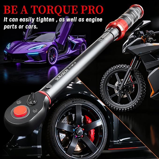 3/8-Inch Drive Torque Wrench 10-110ft.lb/13.56-149.14Nm, ±3% Precision Dual Direction Torque Wrenches with 72-Tooth Dual Range Scales with Ft.Lbs and N.m