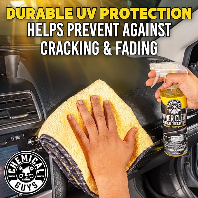 Chemical Guys SPI_663_1602 InnerClean Interior Quick Detailer and Protectant, Pineapple Scent, Safe for Cars, Trucks, SUVs, Jeeps, Motorcycles, RVs & More, 16 fl oz, 2 Pack