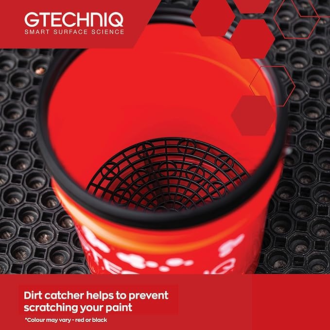 Gtechniq Bucket with Lid 20L | Includes Dirt Trap and Gamma Seal Lid, for Cleaning Car