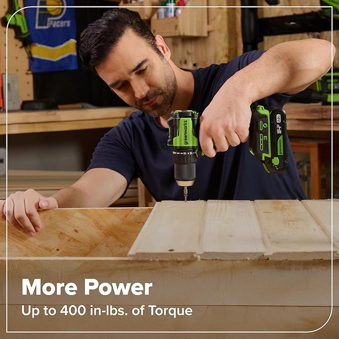 Greenworks 24V Brushless 10PC TOOL, Drill+Impact Driver+Circular Saw+Recip Saw+Jig Saw+Sander+Light+Multi-Tool+Nailer+Grinder (2) 4.0Ah+2.0Ah Batteries (24,000mAh PB) USB-C Charger, High Efficiency