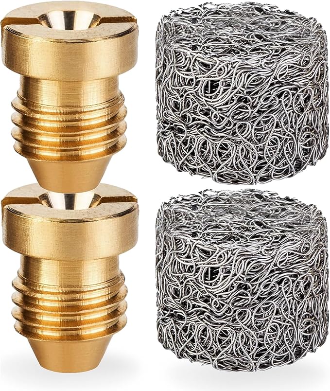 1.1 Orifice Foam Cannon, 2 Pieces 1.1 mm Orifice for Foam Cannon and 2 Pieces Foam Maker, Universal Foam Cannon Orifice Nozzle Tips for Pressure Washer Foam Cannons Parts, 3000 PSI (4 Pack)