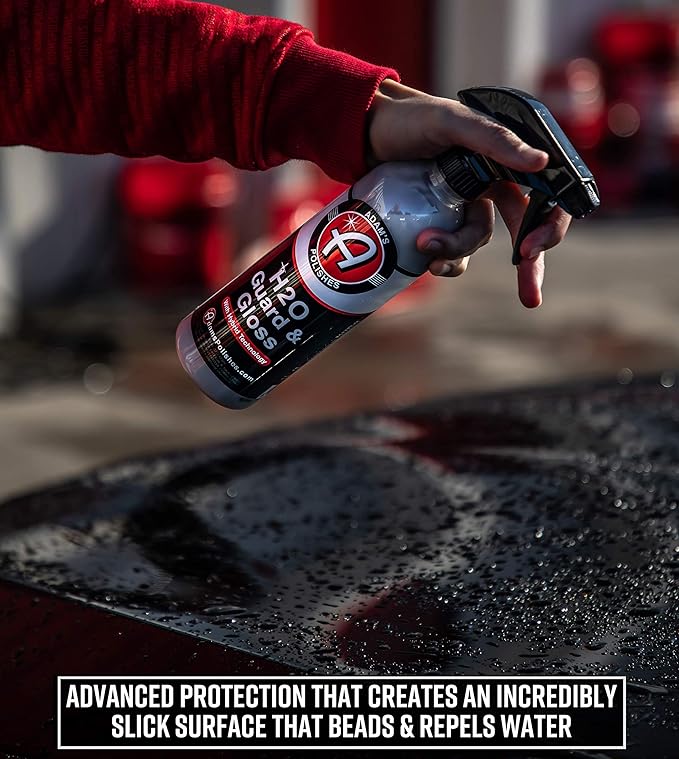 Adam's Polishes H2O Guard & Gloss - Revolutionary Hybrid Top Coat Technology Combines Silica Sealant and Quick Detailer Technology - Seals, Shines, and Protects All Exterior Surfaces (Collection)