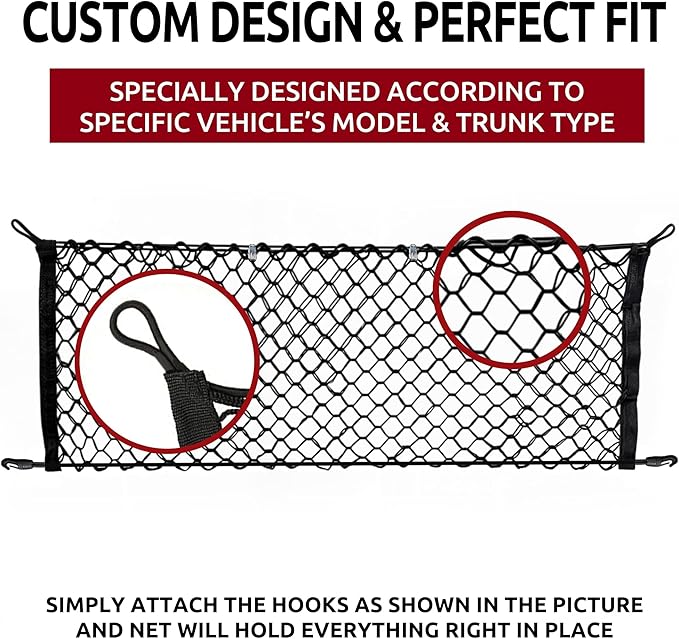 TrunkNets Inc Envelope Style Trunk Cargo Net for Lexus GS200t GS Turbo GS350 GS F GS350h 2013-2020