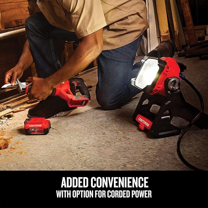 CRAFTSMAN V20* LED Work Light, Small Area, Tool Only (CMCL030B)