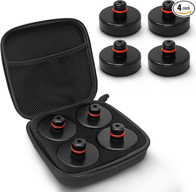 EcoNour Lifting Jack Pad for Tesla Model 3/S/X/Y, 4 Pucks with Storage Case, Tesla Accessories for Tesla Vehicles 2013 to 2024