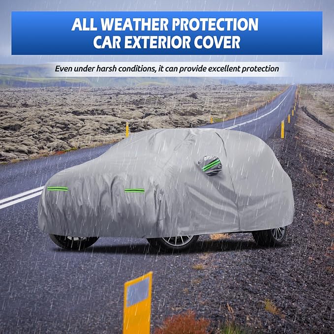 Car Cover Fit for Mercedes Benz ML/GLE Class 250 280 300 320 350 450 (2006-2026), Migaven Waterproof Full Exterior Cover Sun Rain Protection with Door Zipper and Cotton Lining
