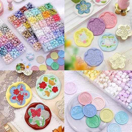 Metallic Assorted Color Wax Seal Beads - 600 Pcs, 24 Galaxy Colors for Wax Seals, Envelope, Wedding Invitation & Wine Bottle