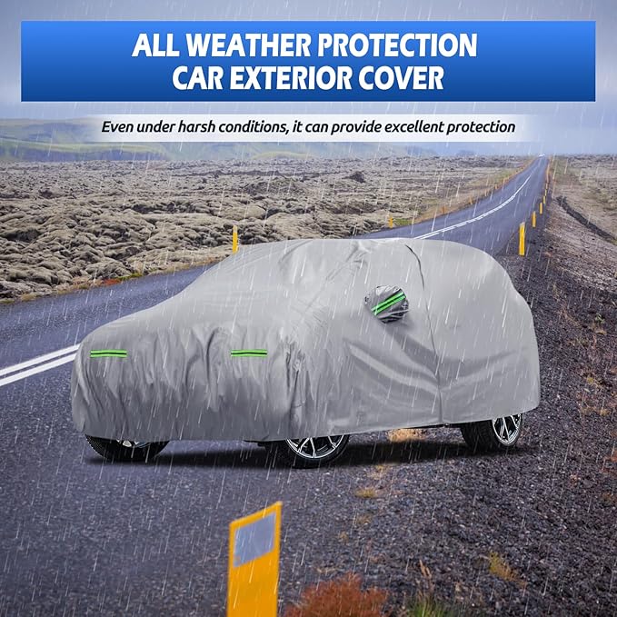 Car Cover Fit for BMW X5 (2007-2026), Migaven Waterproof Full Exterior Cover Sun Rain Protection with Door Zipper and Cotton Lining