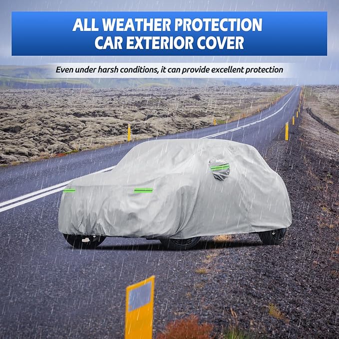 Car Cover Custom Fit for 2014-2026 Mini Cooper/Cooper S/Hardtop/Clubman/Countryman 4 Door, Migaven Waterproof Full Exterior Cover Sun Rain Protection with Door Zipper and Cotton Lining