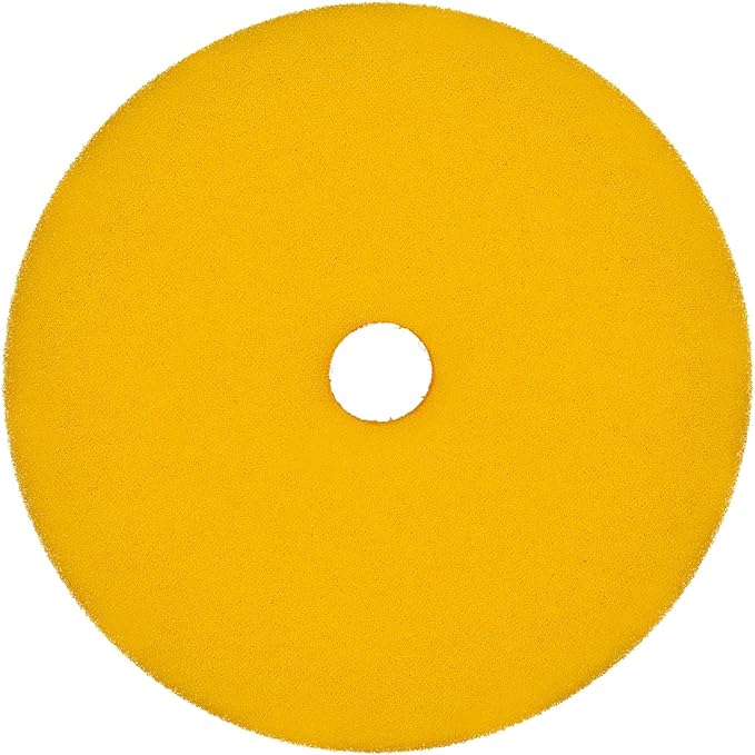 RUPES 9.DA100M Pack of 12 Yellow D-A Fine Finishing Foam Pads 100mm | Ideal for Paint Correction | Moderate to Fine Defect Removal | Compatible with 4" Backing Plate