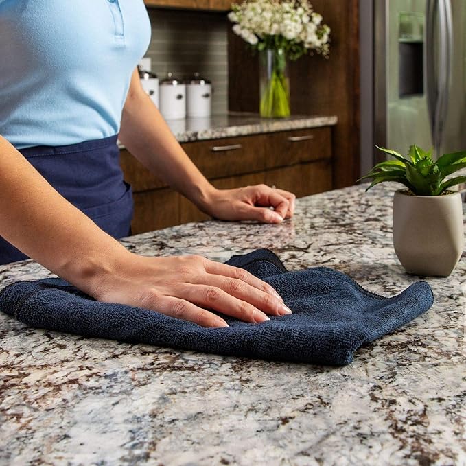 Microfiber Wholesale 16" x 24" Pro Multi Surface Microfiber Towels | Case of 156 | Black