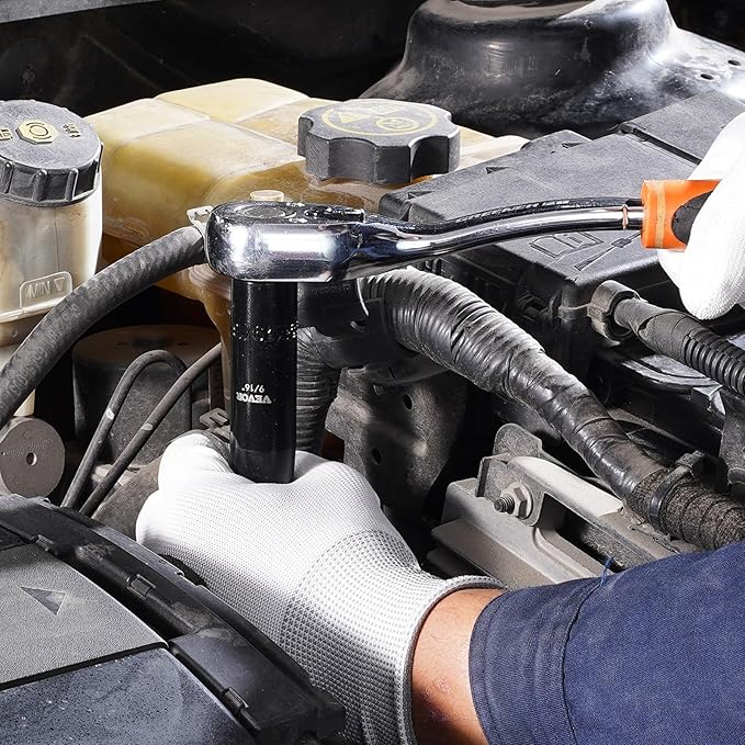VEVOR Impact Socket Set 1/2 Inches 19 Piece, Deep Socket, 6-Point Sockets, Rugged Construction, Cr-V, 1/2 Inches Drive Socket Set Impact 3/8 inch - 1-1/2 inch, with a Storage Cage