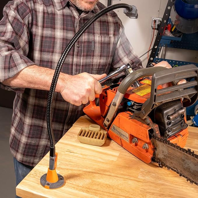 Work IQ Tools IQ Connect | Hands-Free Accessory System with 3 Bench Mounts | Includes Magnifying Glass, Rechargeable Work Light & Cell Phone Holder | Work Bench Accessories Compatible with IQ Vise