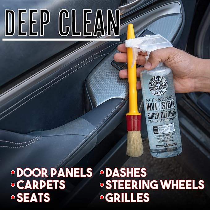 Chemical Guys SPI_103_16 Sprayable Leather Cleaner and Conditioner in One for Car Interiors, Leather Scent, 16 fl oz & SPI_993_16 Nonsense All Surface Cleaner 16 fl. Oz, Unscented