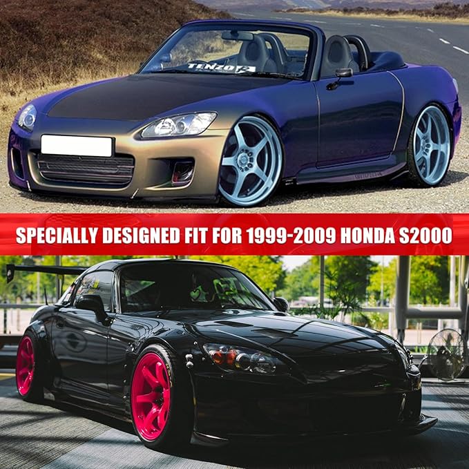Waterproof Car Covers Replace for 1999-2009 Honda S2000, 6 Layers All Weather Custom-fit Car Cover with Zipper Door & 18 Ponit Windproof Bands for Snow Rain Dust Hail Protection