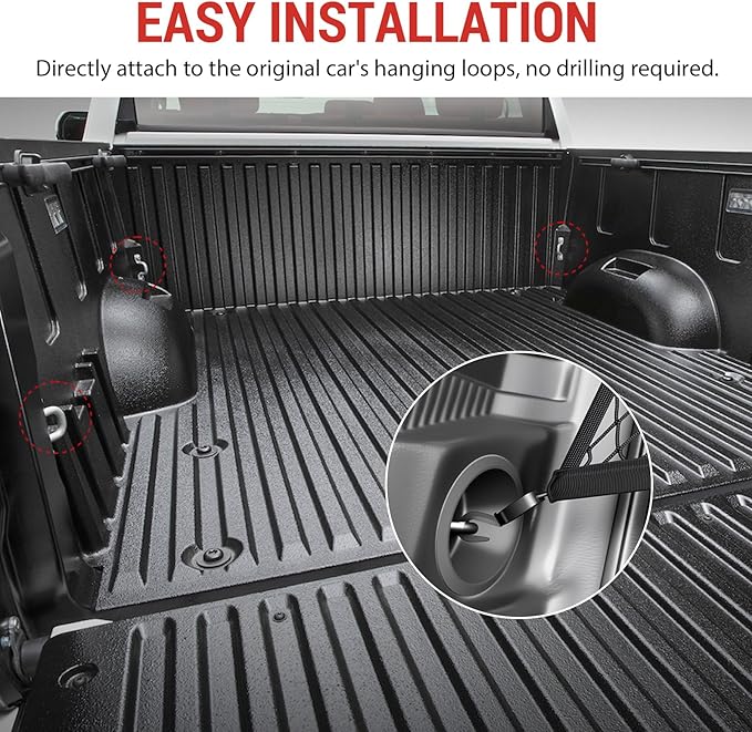 Highly Elastic Cargo Net Fit for Pickup Truck Bed Cargo Netting Cover Stretchable Mesh Organizer for Pickup Truck Bed Accessories(Pickup Bed Net)