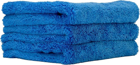PROJE' Blue Microfiber Towel for Cars - Ultra Absorbent - Car Drying, Polishing, Buffing Cloth & Interior Detailing Towel - 500 GSM 16x16in - Auto Detailing Supplies - Pack of 3 Premium Car Care
