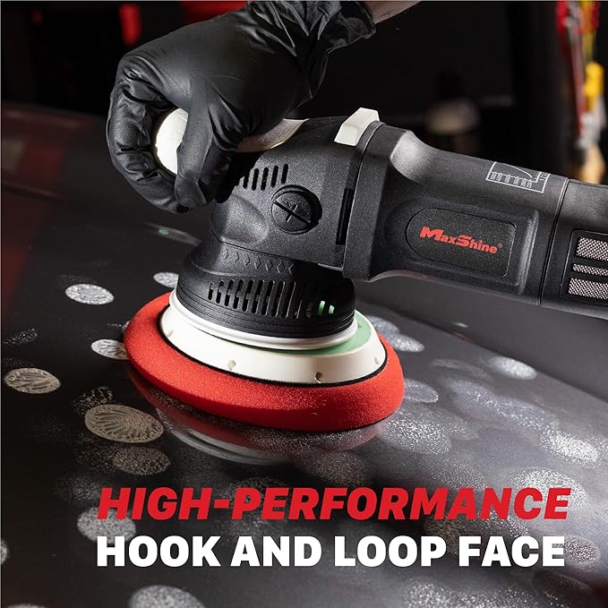 Maxshine 5" Universal Dual Action Backing Plate Pro Series – Hook & Loop, 5/16" Thread – Fits DA Polishers Up to 12,000 OPM – Sand, Buff, Polish & Finish – Auto Detailing Accessory