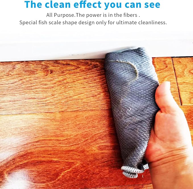 Streak Free Lint Free Microfiber Window Cleaning Cloth,Best Glass Car Shiny Wipes Mirror Shower Cleaning Cloth, Miracle Cloths for Glasses,Stainless Steel,Wine Glass Polishing Towels,Pack of 6,Grey