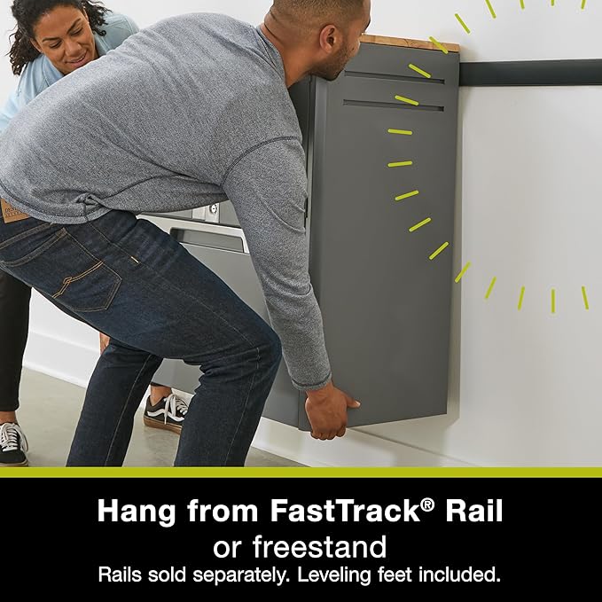 Rubbermaid FastTrack 2 Door + Drawer Base Cabinet, Garage Storage Systems, Garage Organization