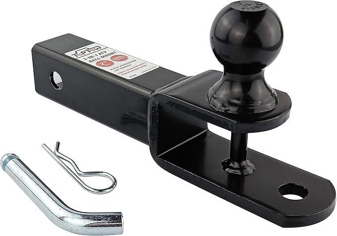 TOPTOW ATV/UTV Trailer Hitch Towing Ball Mounts, 2-Inch Ball, Clevis Pin, Fits 2-Inch Receiver