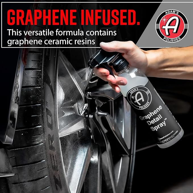 Adam’s Graphene Detail Spray Refill Kit - Extends Protection of Waxes, Sealants, & Coatings | Quick, Waterless Detailer For Car Detailing | Clay Bar, Drying Aid, Add Shine Gloss Ceramic Protection