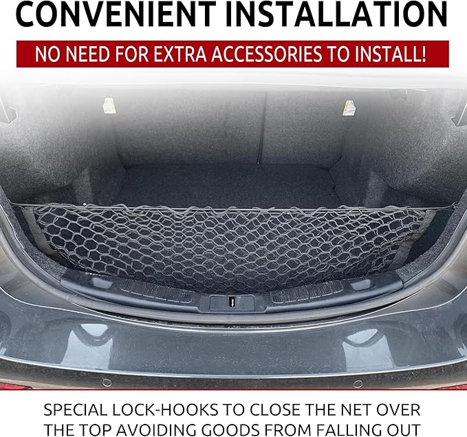 Trunknets Inc Envelope Style Trunk Cargo Net for Ford Fusion 2017 2018 2019 2020 NEW