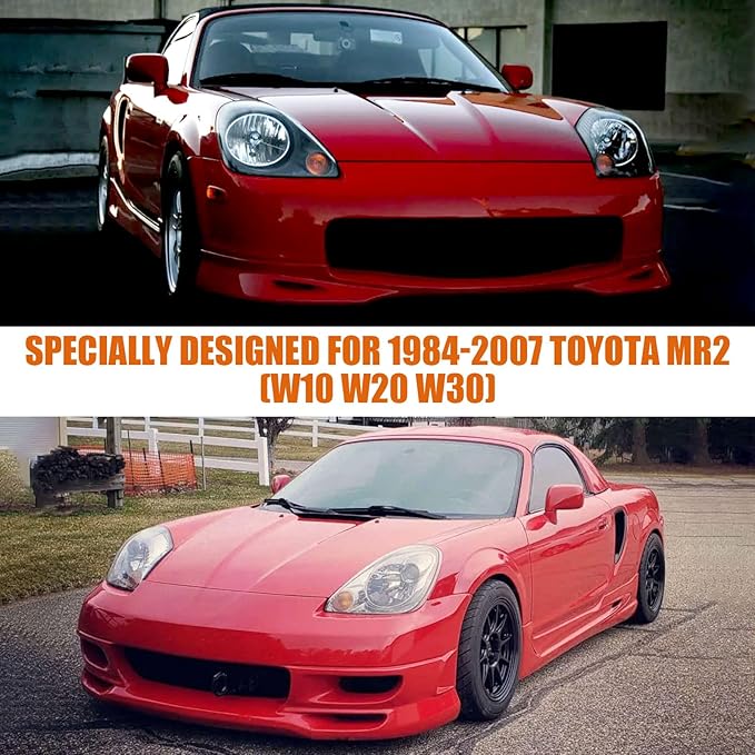 Waterproof Car Covers Compatible with 1984-2007 Toyota MR2, 6 Layers All Weather Car Cover with Zipper Door & Windproof Bands for Snow Rain Dust Hail Protection