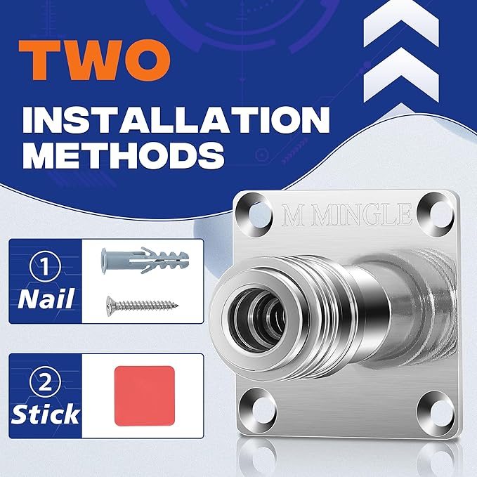 M MINGLE Automatic Foam Cannon Holder, Foam Cannon Wall Mount with 1/4" Quick Connect - 2 Pack