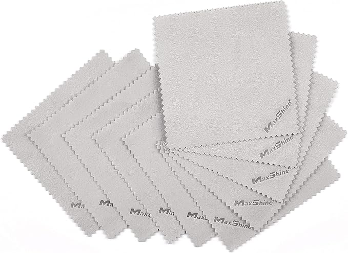 Maxshine Suede Microfiber Towel | 10 Pack, Ultra-Soft, Lint-Free, No Scratch | for Ceramic Coating, Car Waxing, Polishing | Detailing Cloth for Interior & Exterior