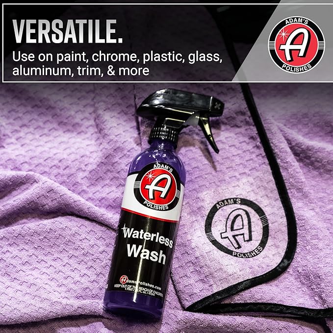 Adam's Polishes Waterless Wash (Gallon) - Cleaning Car Wash Spray for Detailing | Safe Ultra Slick Lubricating Formula for Auto, Boat, Motorcycle, RV | No Garden Hose, Wash Soap, or Foam Cannon