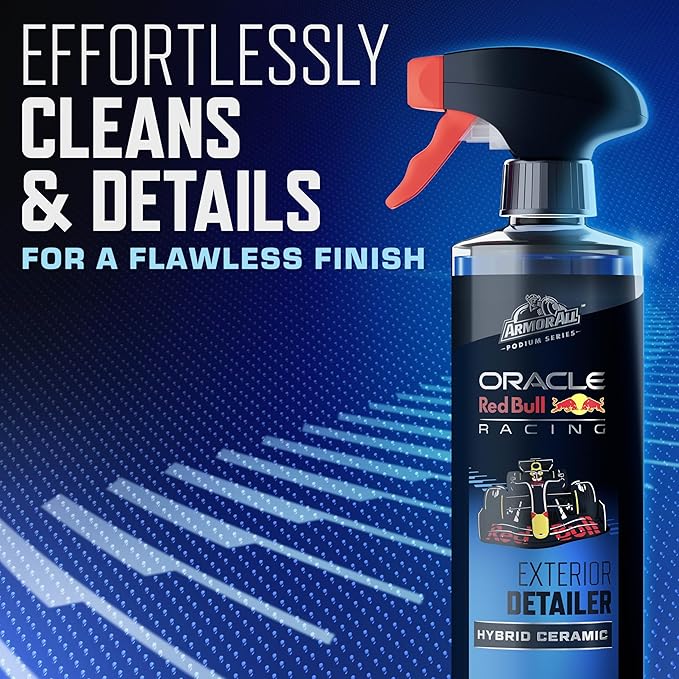 Armor All Podium Series 3-Piece Exterior Car Detailing Kit Developed with Oracle Red Bull Racing, Includes Hybrid Ceramic Wash & Shine, Exterior Detailer Spray, and Tire Shine Spray, 16 fl oz Each