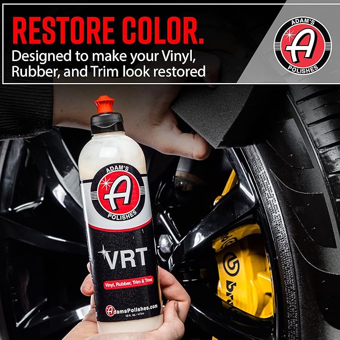 Adam's Silica Infused VRT Tire & Trim Dressing - Durable UV Protection and Water Repellent - Leaves a Crisp Freshly Detailed Look - Dress Tires or Trim Without Worry of Slinging (2-Pack)