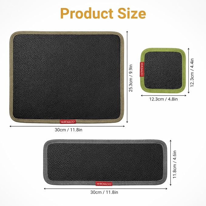 Magnetic Tool Mat Set, Mechanic's Magnetic Tray, Screw Mat & Garage Accessory 5pcs