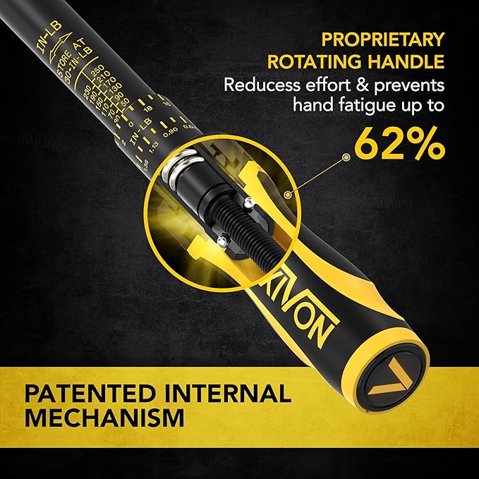 LEXIVON Torque Wrench, 1/4-Inch Drive, Dual Scale 30-250 IN-LB (3.4-28.2 N·m), Premium Rubber-Grip Handle, Deluxe Hybrid Case (LX-TW14)