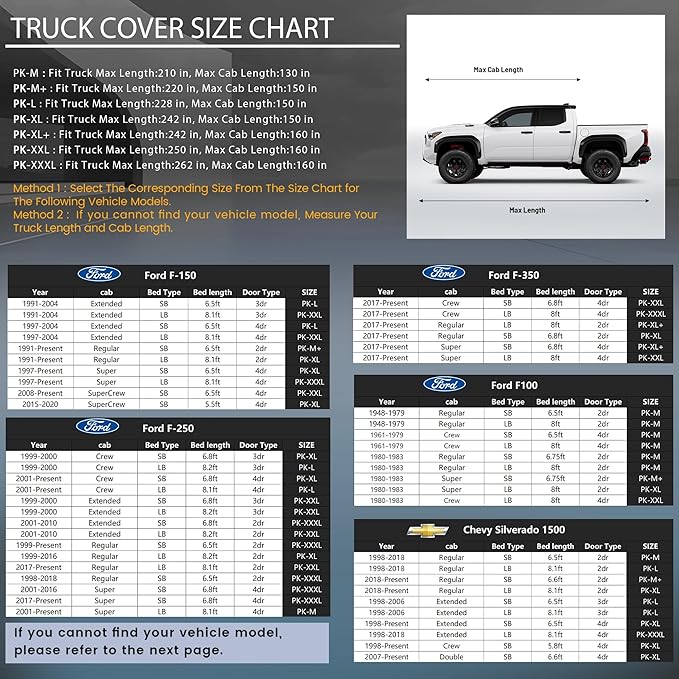 Car Cover Waterproof All-Weather,Heavy-Duty Outdoor Full Exterior Automobiles Snow Cover for Truck up to 210 inch,with Sun Visor,Anti-Scratch Cotton Lining & Zippered,Towel&Storage Bag