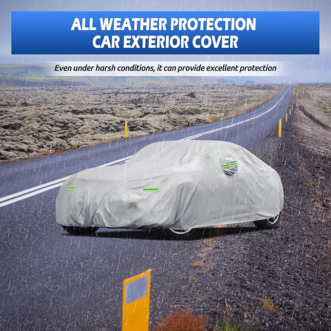 Car Cover Custom Fit for Mazda MX-5 Miata (1989-2026), Migaven Waterproof Full Exterior Cover Sun Rain Protection with Door Zipper and Cotton Lining