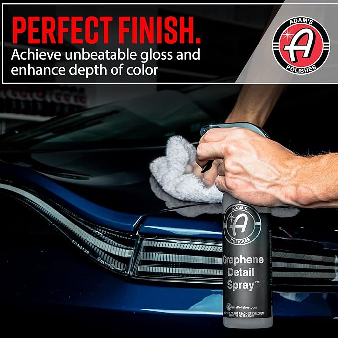 Adam’s Graphene Detail Spray Refill Kit - Extends Protection of Waxes, Sealants, & Coatings | Quick, Waterless Detailer For Car Detailing | Clay Bar, Drying Aid, Add Shine Gloss Ceramic Protection
