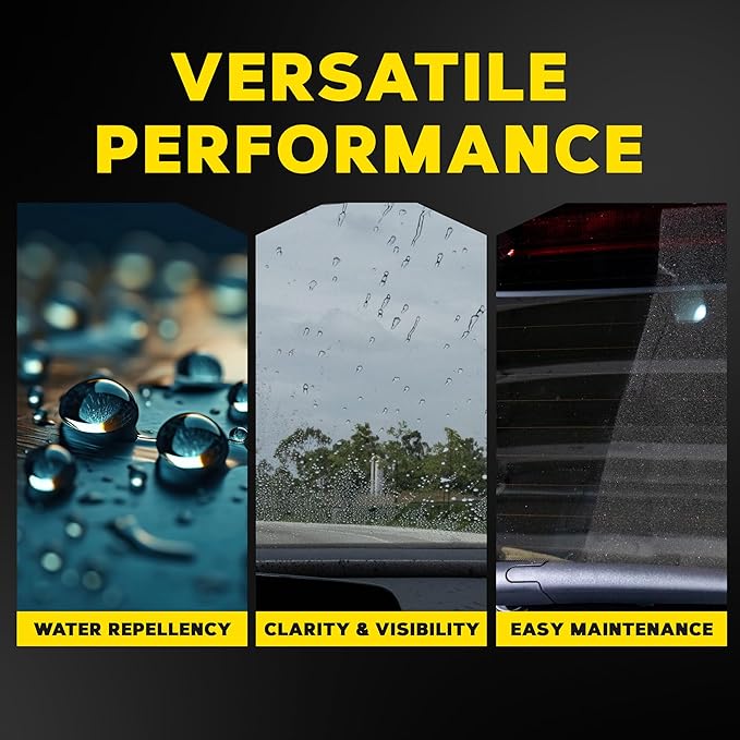 Meguiar's Ultimate Glass Cleaner & Water Repellent - Premium Glass and Window Cleaner for Quick Cleaning with Hydrophobic Technology that Acts as a Rain Repellent Improving Visibility in Rain - 16oz